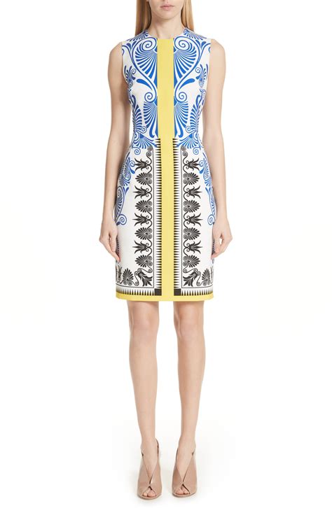 versace stretch cady sheath dress